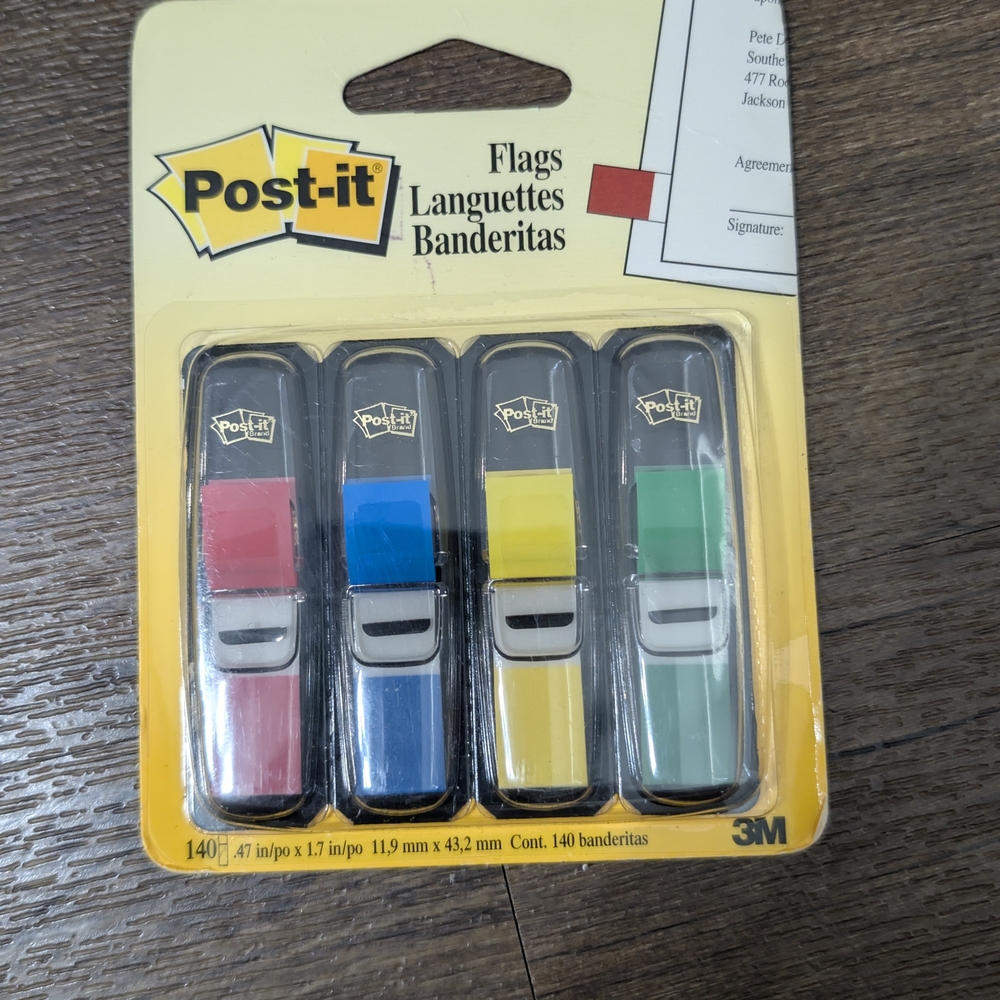 Post-it Flags 3M, VTG 2002 New Sealed 140 Count, Made In The USA
